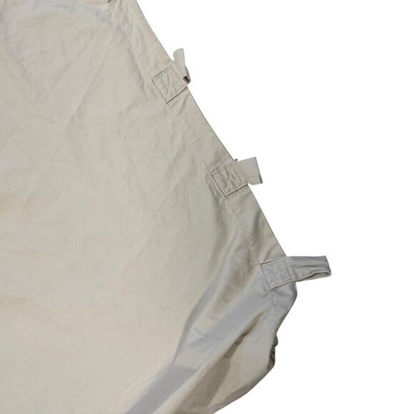 Set of 2 Woolrich Thick Cotton Twill Khaki Curtain Tab Panels Beige 52" x 80" - Picture 6 of 9